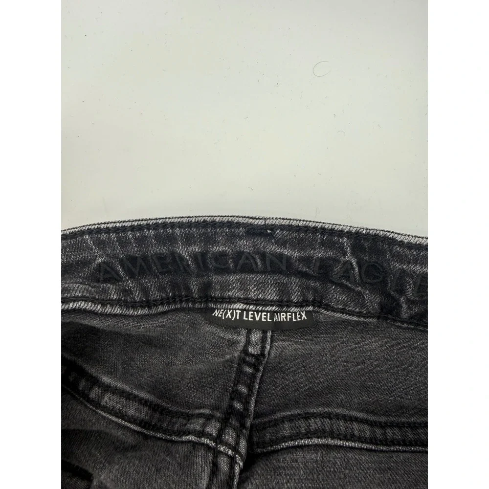 American Eagle Mens Ne(x)t Level Airflex Distressed Denim Shorts Black 30